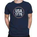 USA 1776 EST Patriotic Vintage Circle Men's T-shirt