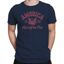 America 1776 Land of the Free Eagle Men's T-shirt