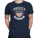 America Est. 1776 Patriotic Shield Men's T-shirt