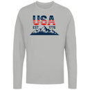 USA EST 1776 Patriotic Mountain Women's Long Sleeve