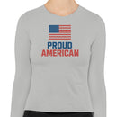 Proud American Flag Women's Patriotic Long Sleeve