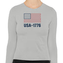 USA EST 1776 American Flag Women's Long Sleeve Shirt