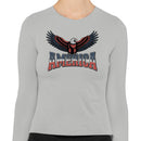 America Bald Eagle Patriotic Art Women's Long Sleeve