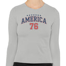 America 76 Patriotic Stars Retro Women's Long Sleeve