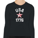 USA 1776 Patriotic Star Women's Long Sleeve Shirt