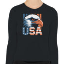USA Bald Eagle Patriotic Women's Long Sleeve Shirt