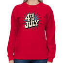 4th of July Retro Burst Women's Sweatshirt