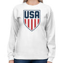 USA Shield Red Blue American Emblem Women's Sweatshirt