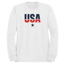 USA Bold Typography Star Design Women's Sweatshirt