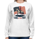 Land of the Free Cowboy Patriotic Women's Sweatshirt