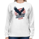 Freedom Flies Patriotic Bald Eagle Women's Sweatshirt