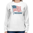 Distressed American Flag Freedom Women's Sweatshirt