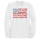 America the Beautiful Floral Flag Art Women's Sweatshirt