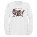 250th Anniversary USA Floral Map Art Women's Sweatshirt