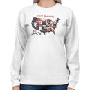 250th Anniversary USA Floral Map Art Women's Sweatshirt