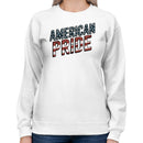 American Pride Distressed Flag Graphic Women's Sweatshirt