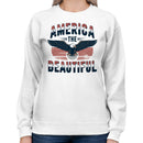 America the Beautiful Eagle Vintage Women's Sweatshirt