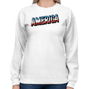 America Proud Distressed Design Women's Sweatshirt