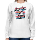 America Rocks Eagle Sunglasses Retro Women's Sweatshirt