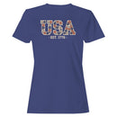 USA Est. 1776 Floral Patriotic Women's T-shirt