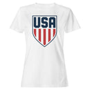 USA Shield Red Blue American Emblem Women's T-shirt