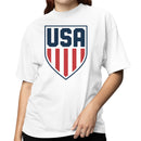 USA Shield Red Blue American Emblem Women's T-shirt