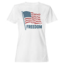 Distressed American Flag Freedom Women's T-shirt