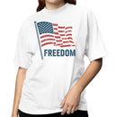 Distressed American Flag Freedom Women's T-shirt