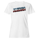 America Proud Distressed Bold Design Women's T-shirt