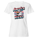 America Rocks Eagle Sunglasses Retro Women's T-shirt