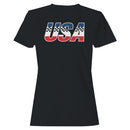 USA Racing Flag Patriotic Women's T-shirt