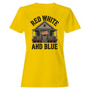 Red White and Blue Patriotic Porch Women's T-shirt