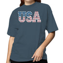 Vintage Distressed USA Flag Graphic Women's T-shirt