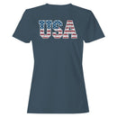 Vintage Distressed USA Flag Graphic Women's T-shirt