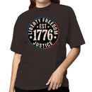 Liberty Freedom Justice EST 1776 Vintage Women's T-shirt