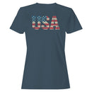 USA Distressed American Flag Women's T-shirt