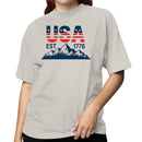 USA EST 1776 Patriotic Mountain Women's T-shirt