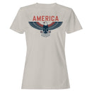 America Bald Eagle Freedom Emblem Women's T-shirt