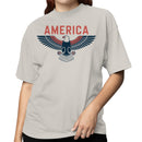 America Bald Eagle Freedom Emblem Women's T-shirt