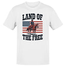 Land of the Free Cowboy American Flag Men's T-shirt