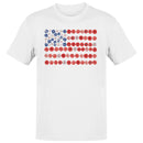 America the Beautiful Floral Flag Art Men's T-shirt