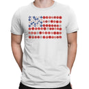 America the Beautiful Floral Flag Art Men's T-shirt
