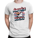 America Rocks Eagle Sunglasses Retro Men's T-shirt