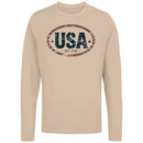 USA Est. 1776 Vintage Oval Patriotic Women's Long Sleeve