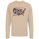 250th Anniversary USA Floral Map Women's Long Sleeve