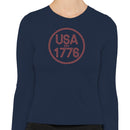 USA EST 1776 Patriotic Vintage Women's Long Sleeve