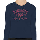 America 1776 Land of the Free Eagle Women's Long Sleeve