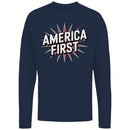 America First Patriotic Starburst Women's Long Sleeve