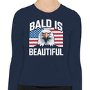 Bald Is Beautiful American Eagle Pride Women's Long Sleeve