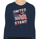 United We Stand American Flag Art Women's Long Sleeve